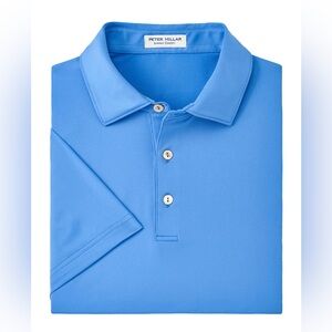Peter Millar Maritime Blue Solid Stretch Jersey Performance Polo MS23EK01S Golf